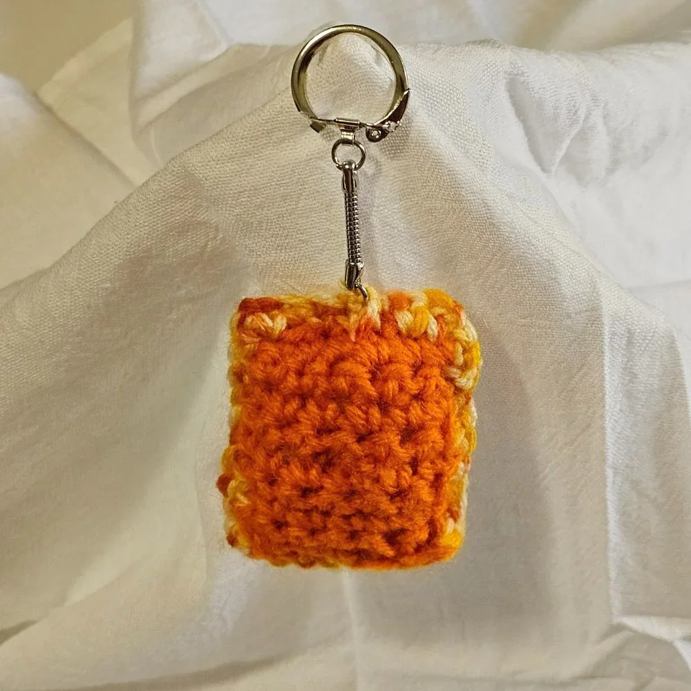 Crochet Toaster Pastry Keychain